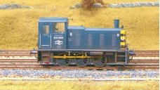 Class 03 in BR blue with wasp stripes & flowerpot exhaust