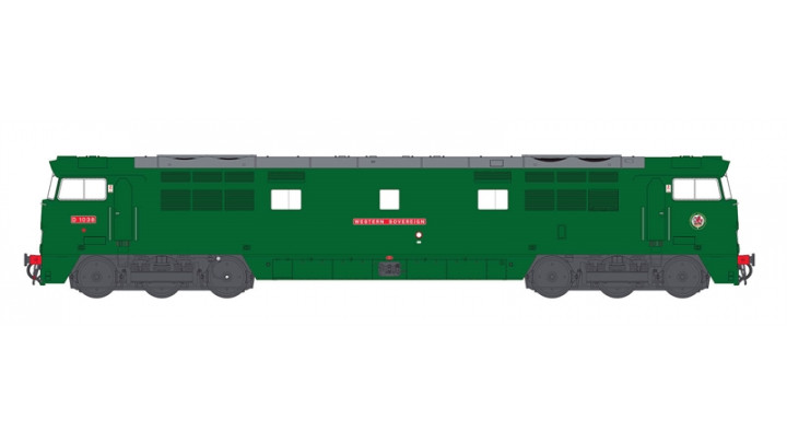 Class 52 Western in BR Green with small yellow panels & DCC Sound Fitted