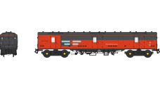 GUV General Utility Vehicle in Rail express systems red and grey NOX livery